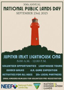 National Public Lands Day 2023 poster depicting the Lighthouse.